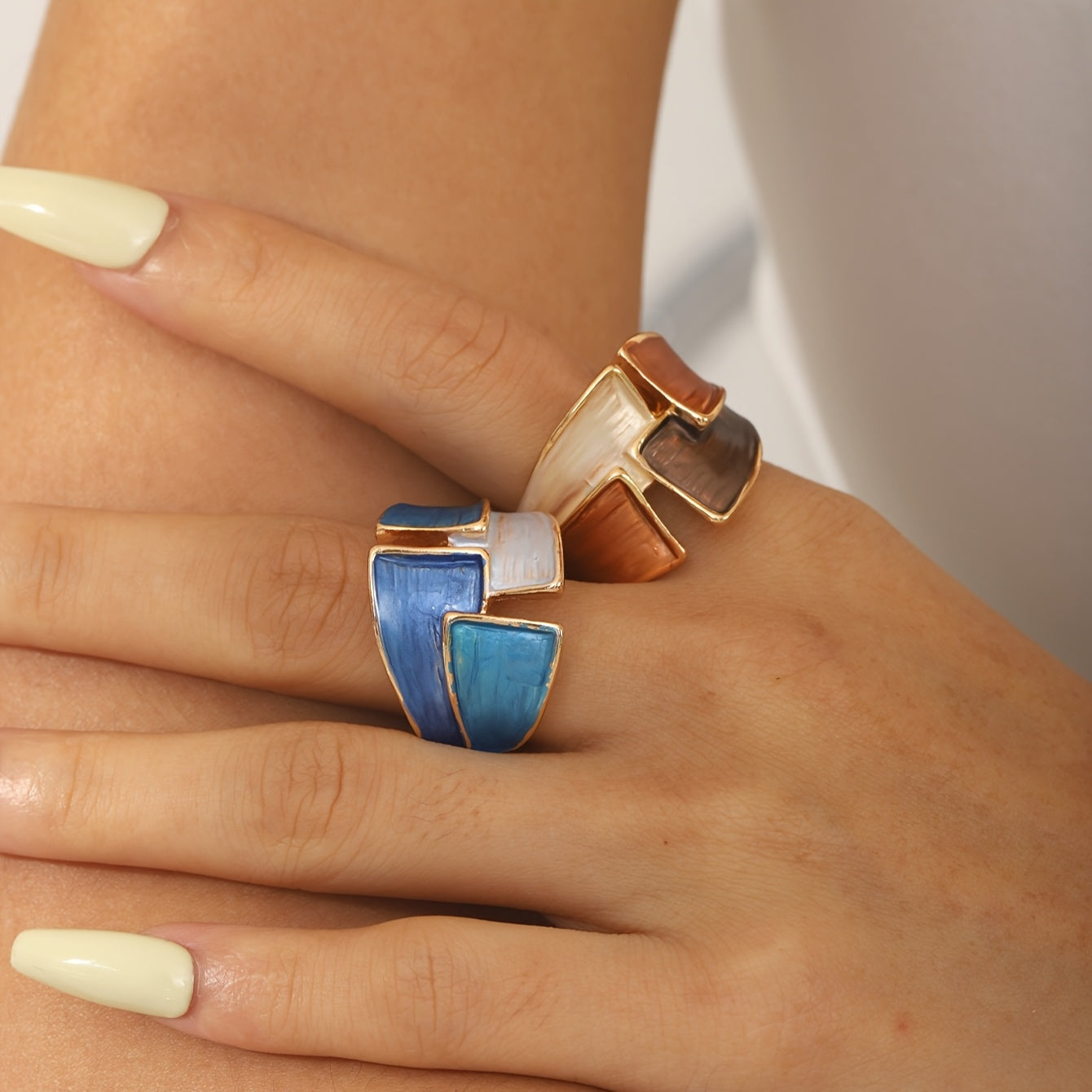 Anello vintage dipinto a mano