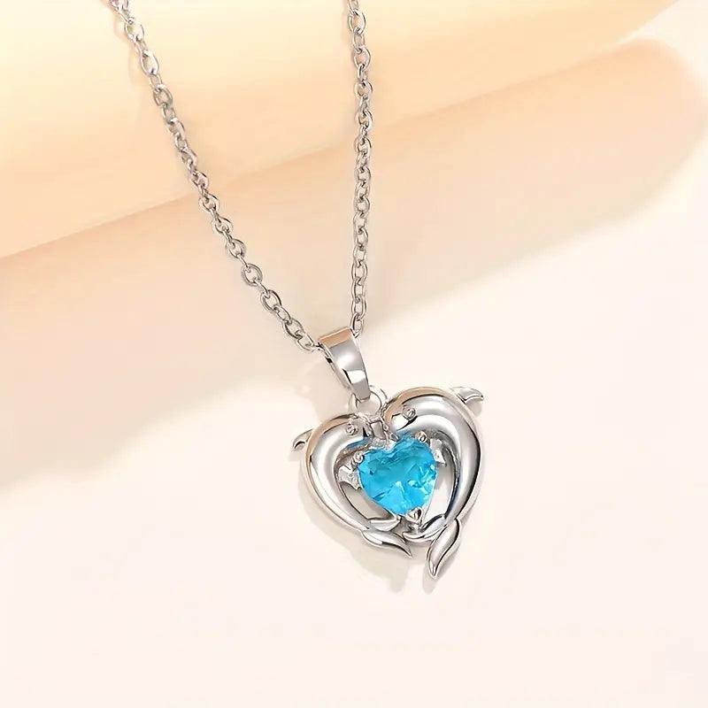 Collana Oceanheart Twins | Oro bianco