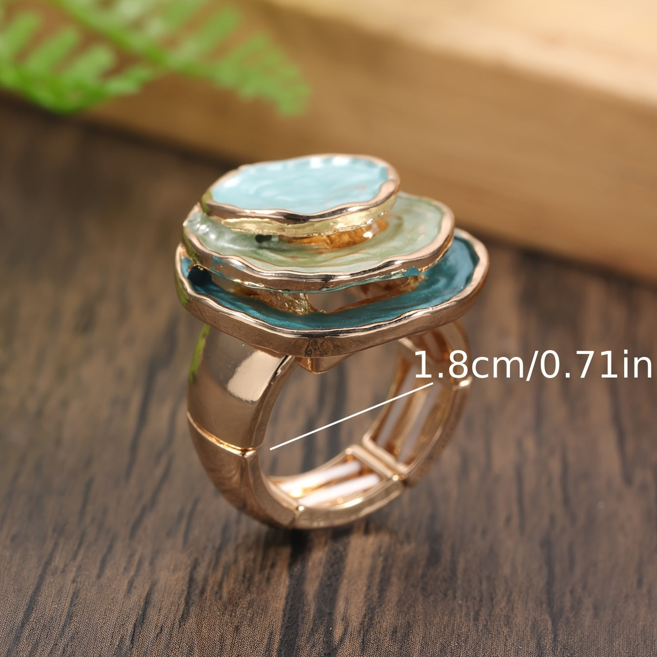 Anello smaltato a triplo strato Boho