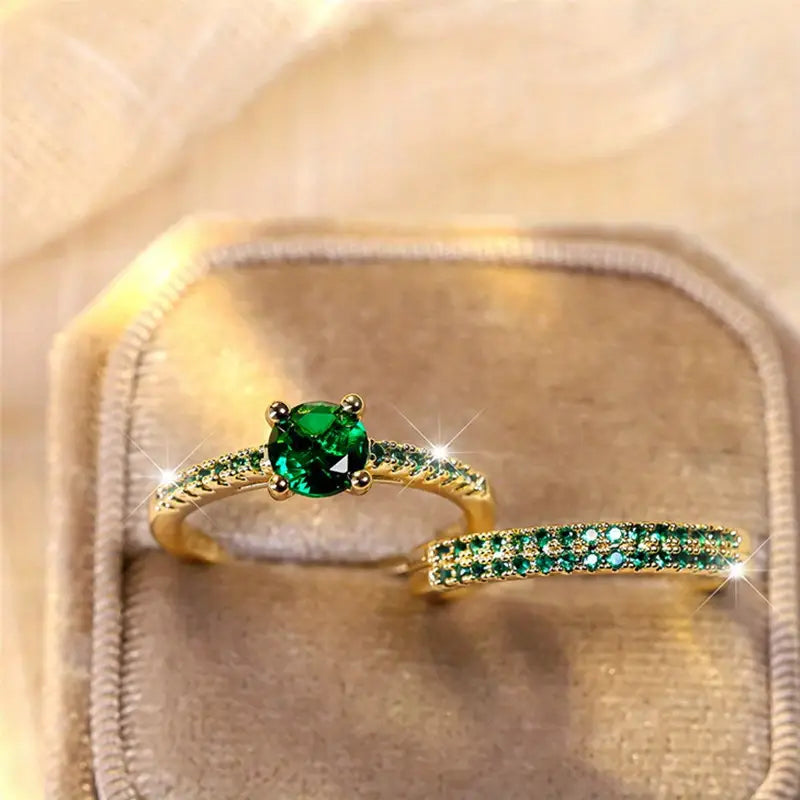 Anello Serena Emerald Duo in oro