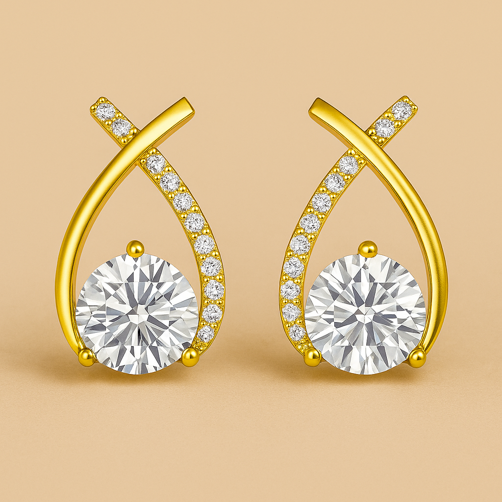 Orecchini pendenti Arielle in oro