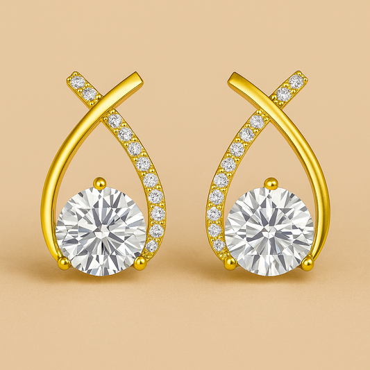 Orecchini pendenti Arielle in oro