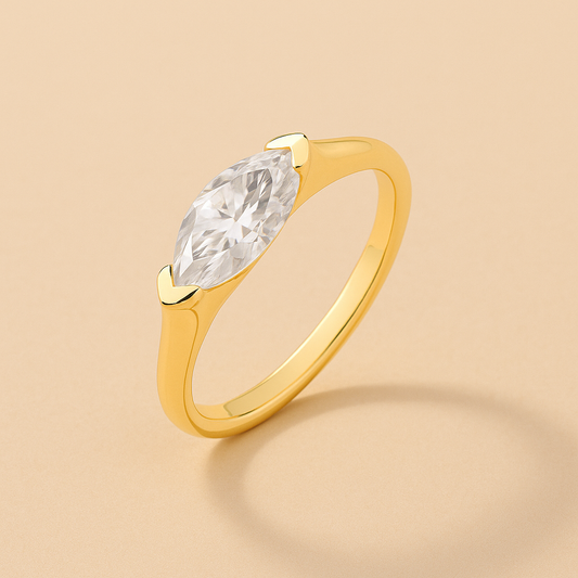 Anello sottile Hailey Signature in oro