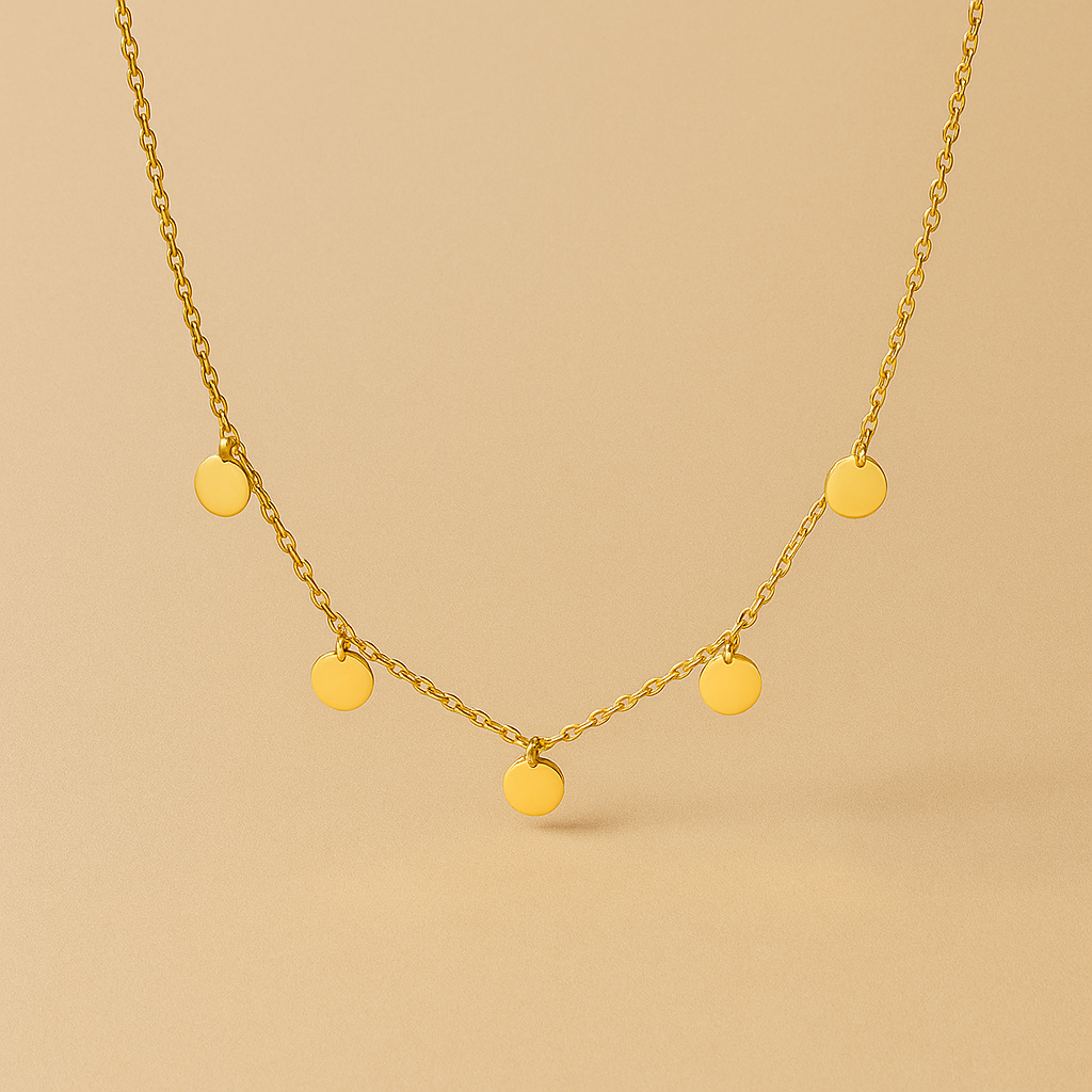 Collana con medaglione di Buddha in oro