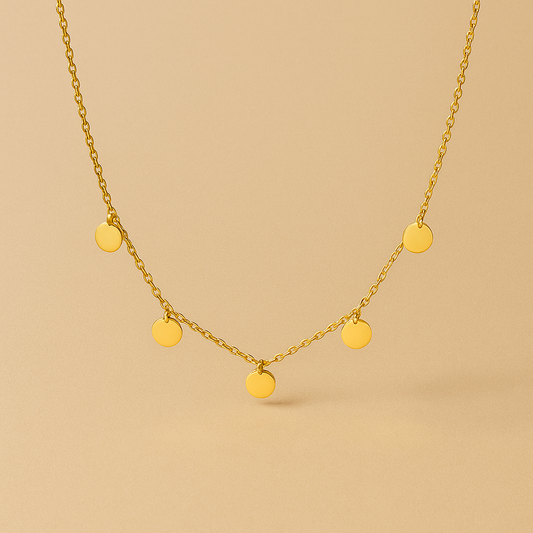 Collana con medaglione di Buddha in oro