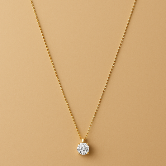 Collana con pendente Cléa Moissanite in oro