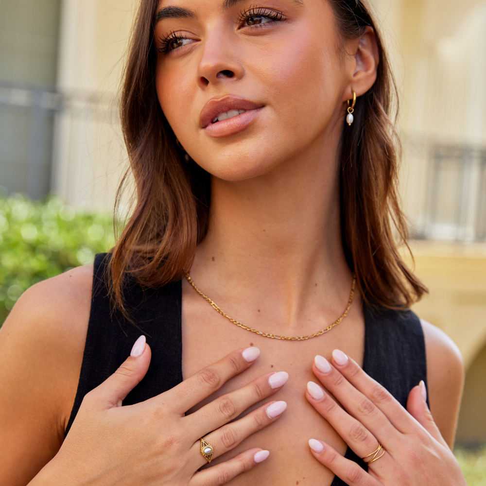 Royal - Anello con perla vintage