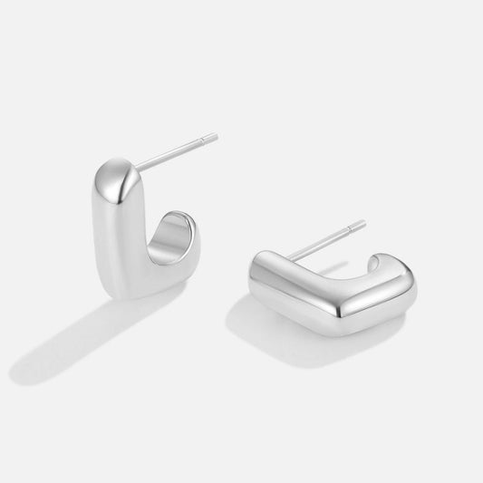 Orecchini a cerchio Alice Square in oro