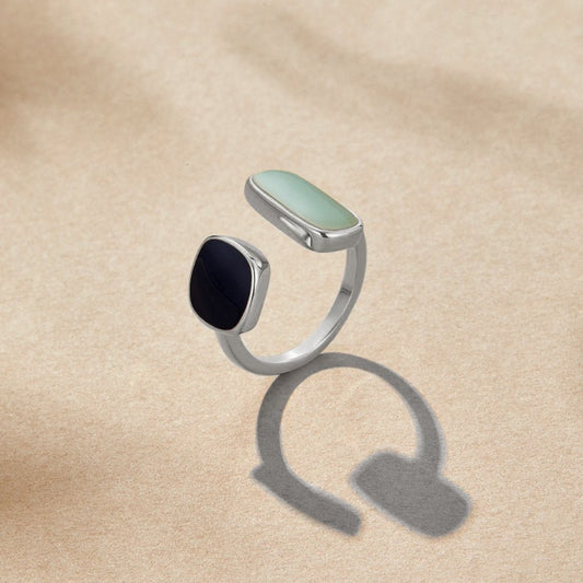 Anello in argento con acquamarina