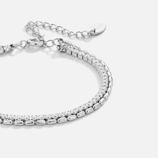 Bracciale in argento con cristallo Arelia