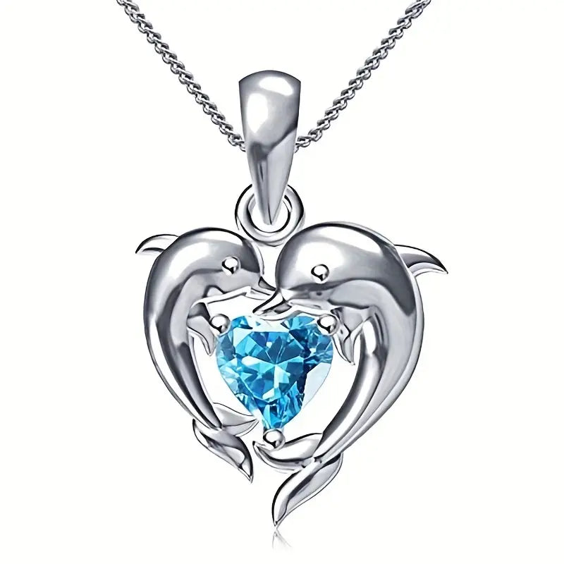 Collana Oceanheart Twins | Oro bianco