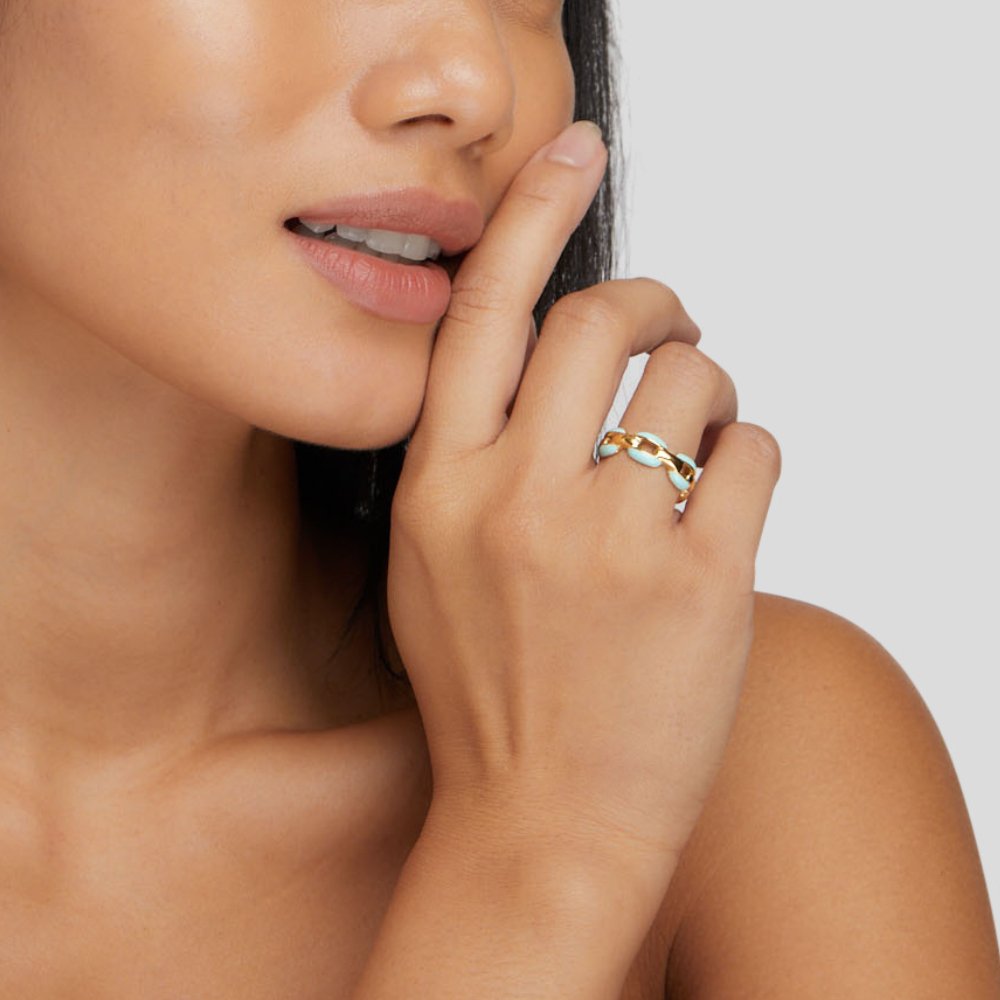 Anello a catena Blue Reya