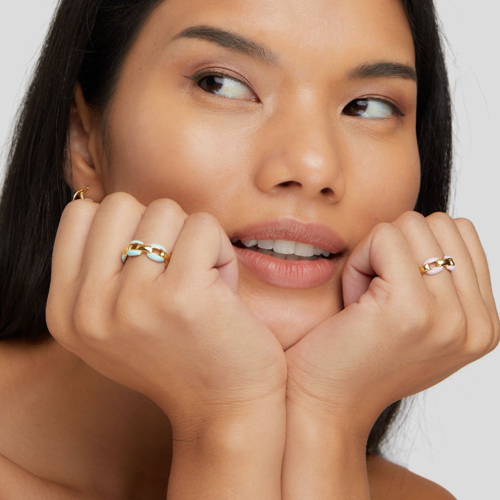 Anello a catena Blue Reya