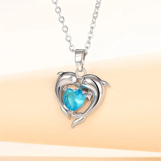 Collana Oceanheart Twins | Oro bianco