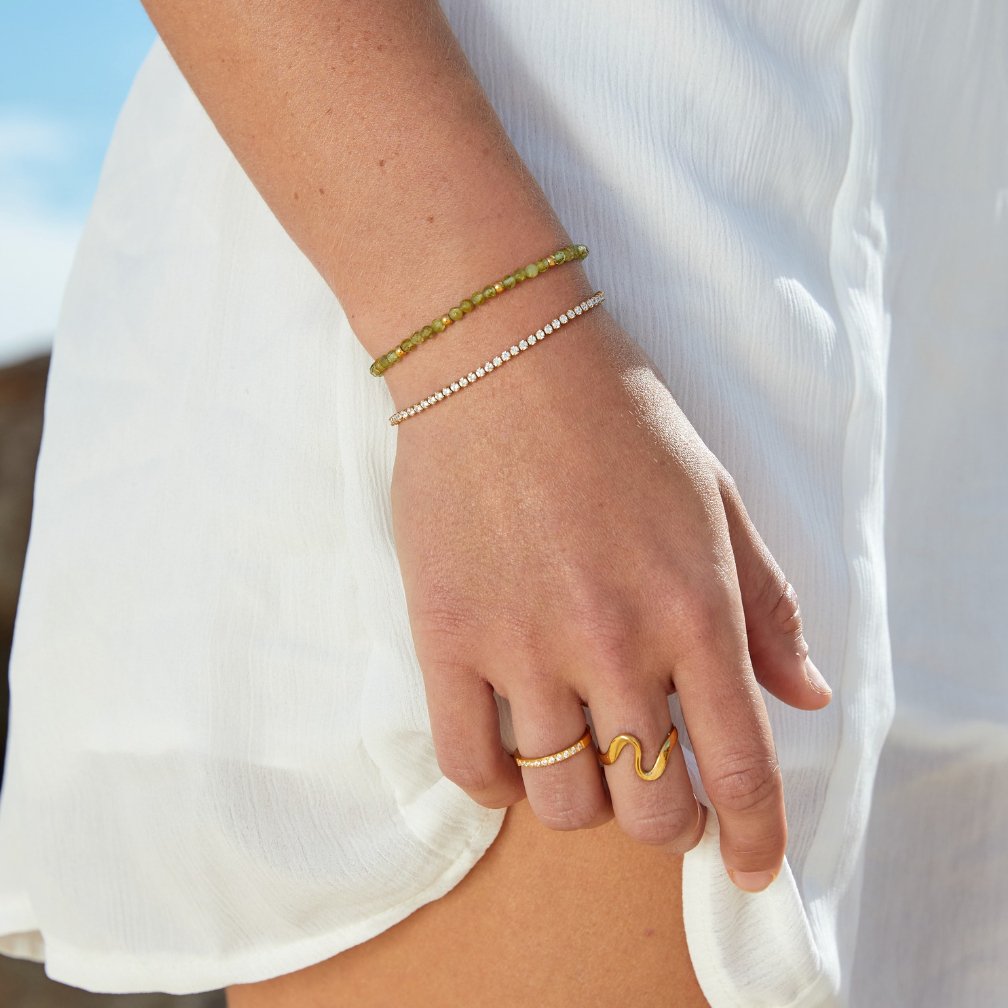 Bracciale tennis in oro Cordelia