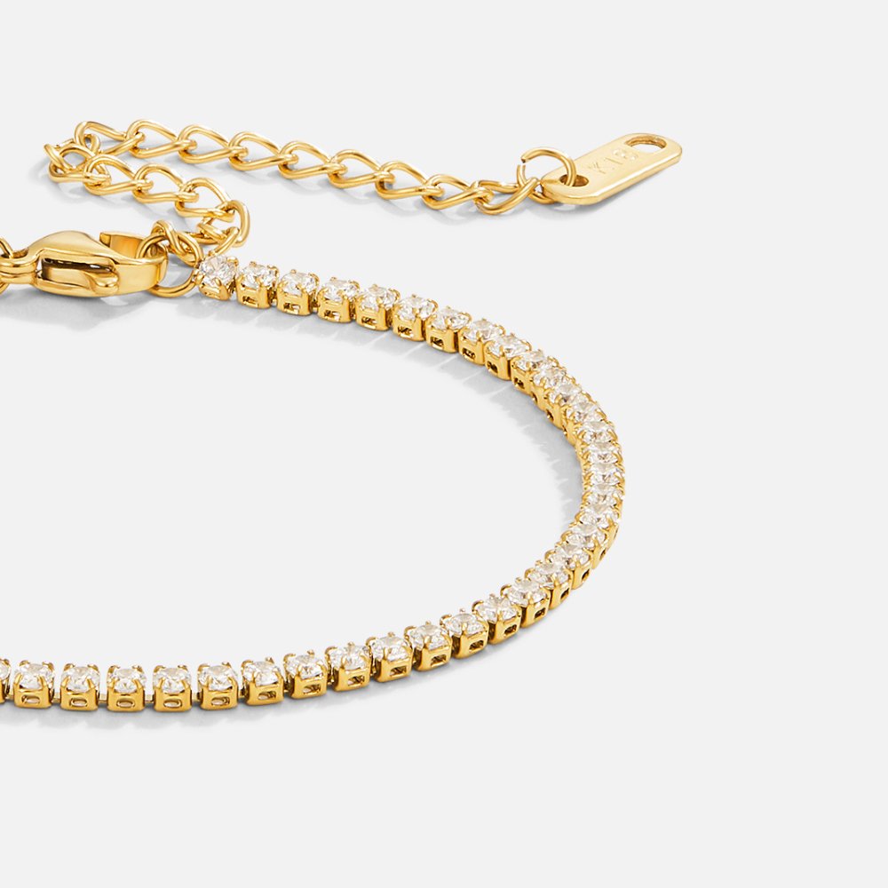 Bracciale tennis in oro Cordelia