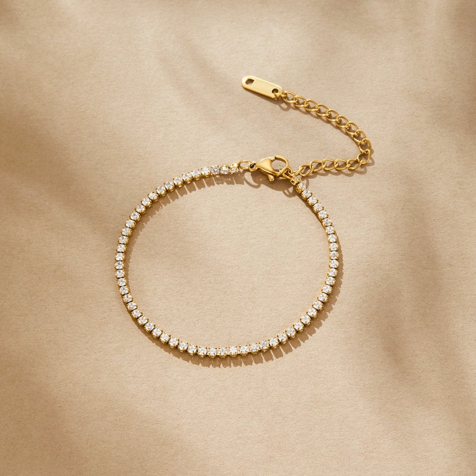 Bracciale tennis in oro Cordelia