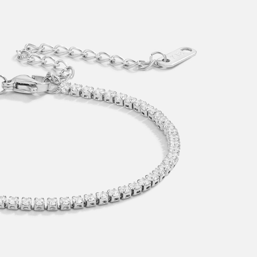 Bracciale tennis in argento Cordelia