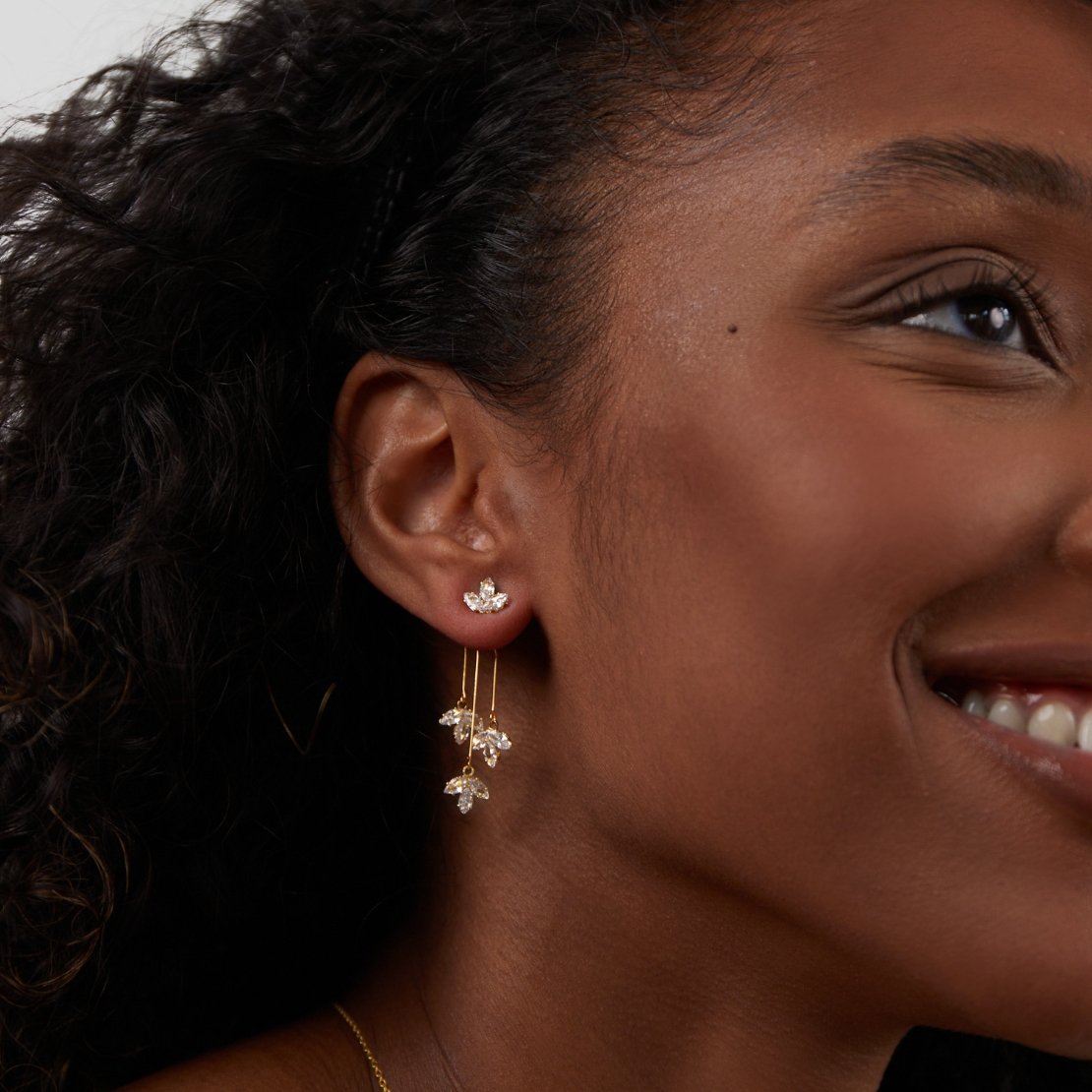 Eleganti orecchini a cascata