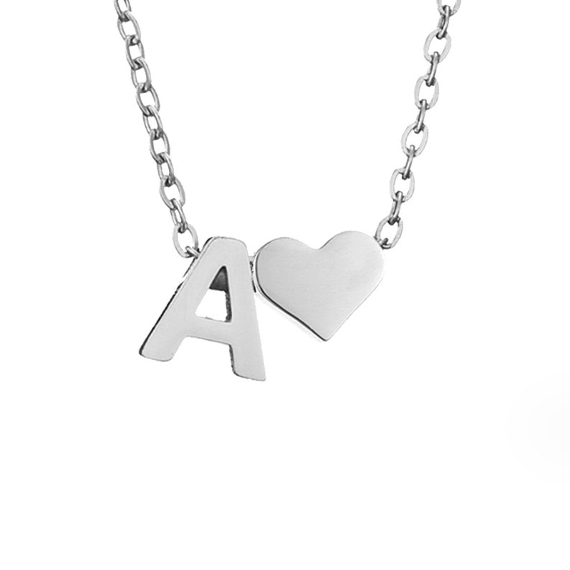 Collana in argento con scritta "Forever Love & Letter"