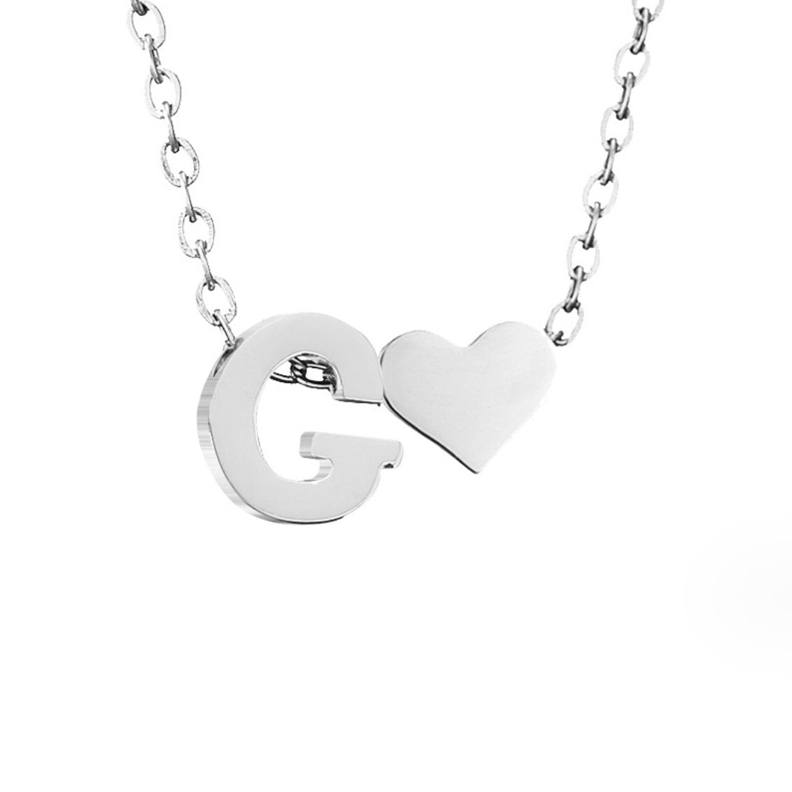 Collana in argento con scritta "Forever Love & Letter"