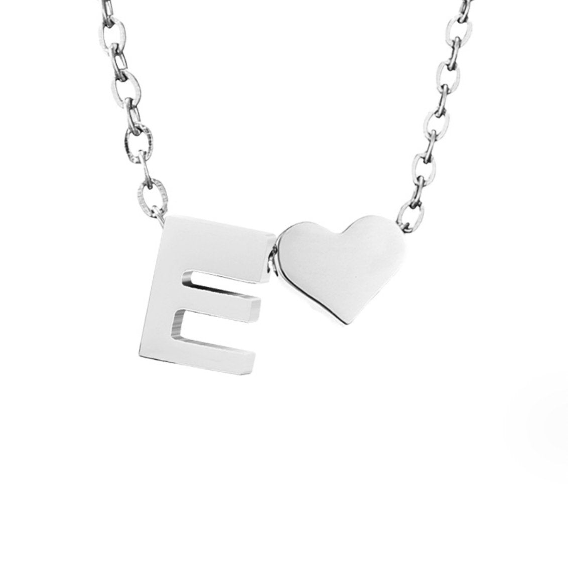 Collana in argento con scritta "Forever Love & Letter"