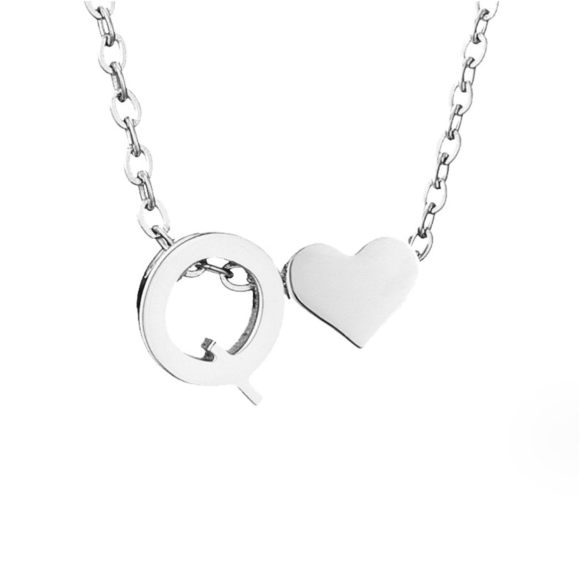 Collana in argento con scritta "Forever Love & Letter"