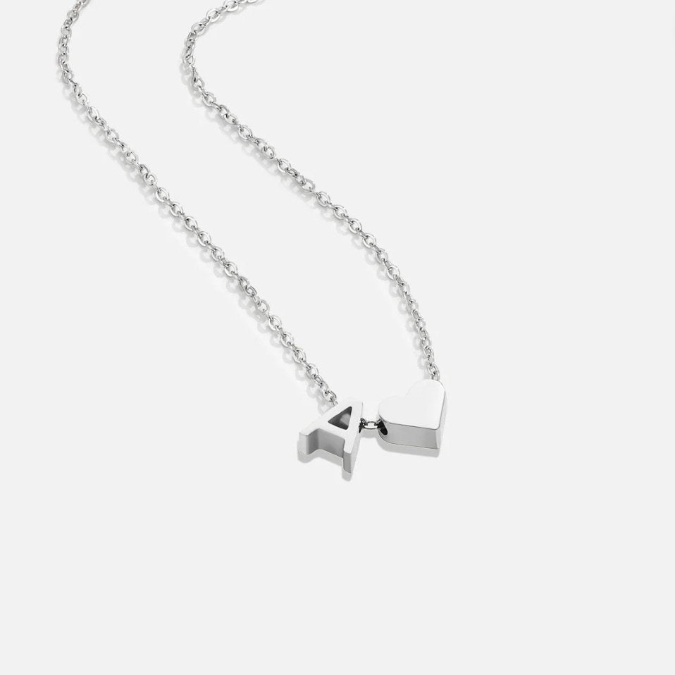 Collana in argento con scritta "Forever Love & Letter"