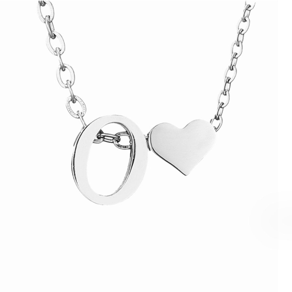 Collana in argento con scritta "Forever Love & Letter"