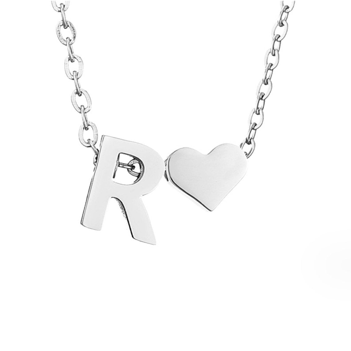Collana in argento con scritta "Forever Love & Letter"
