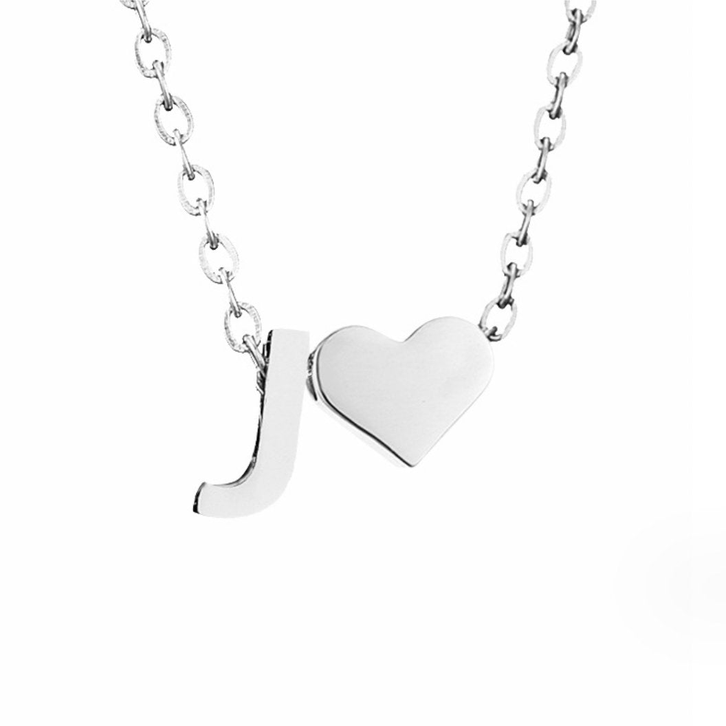 Collana in argento con scritta "Forever Love & Letter"
