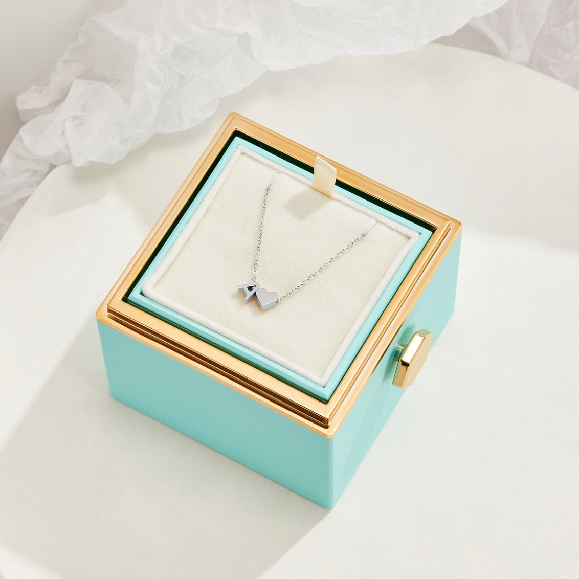 Collana in argento con scritta "Forever Love & Letter"