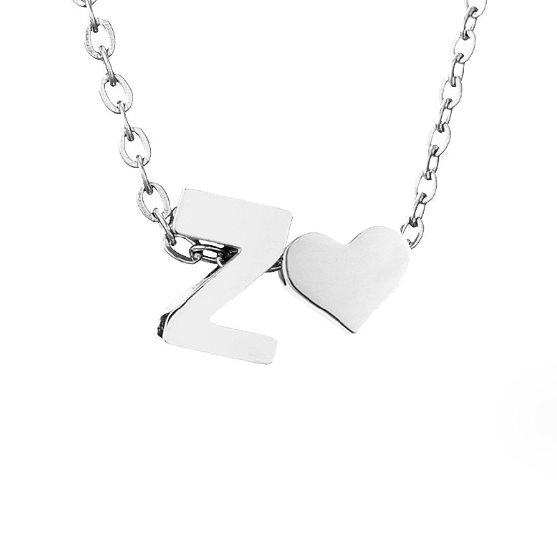 Collana in argento con scritta "Forever Love & Letter"