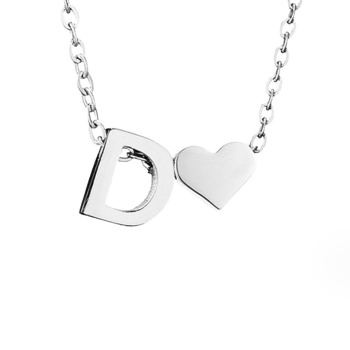 Collana in argento con scritta "Forever Love & Letter"