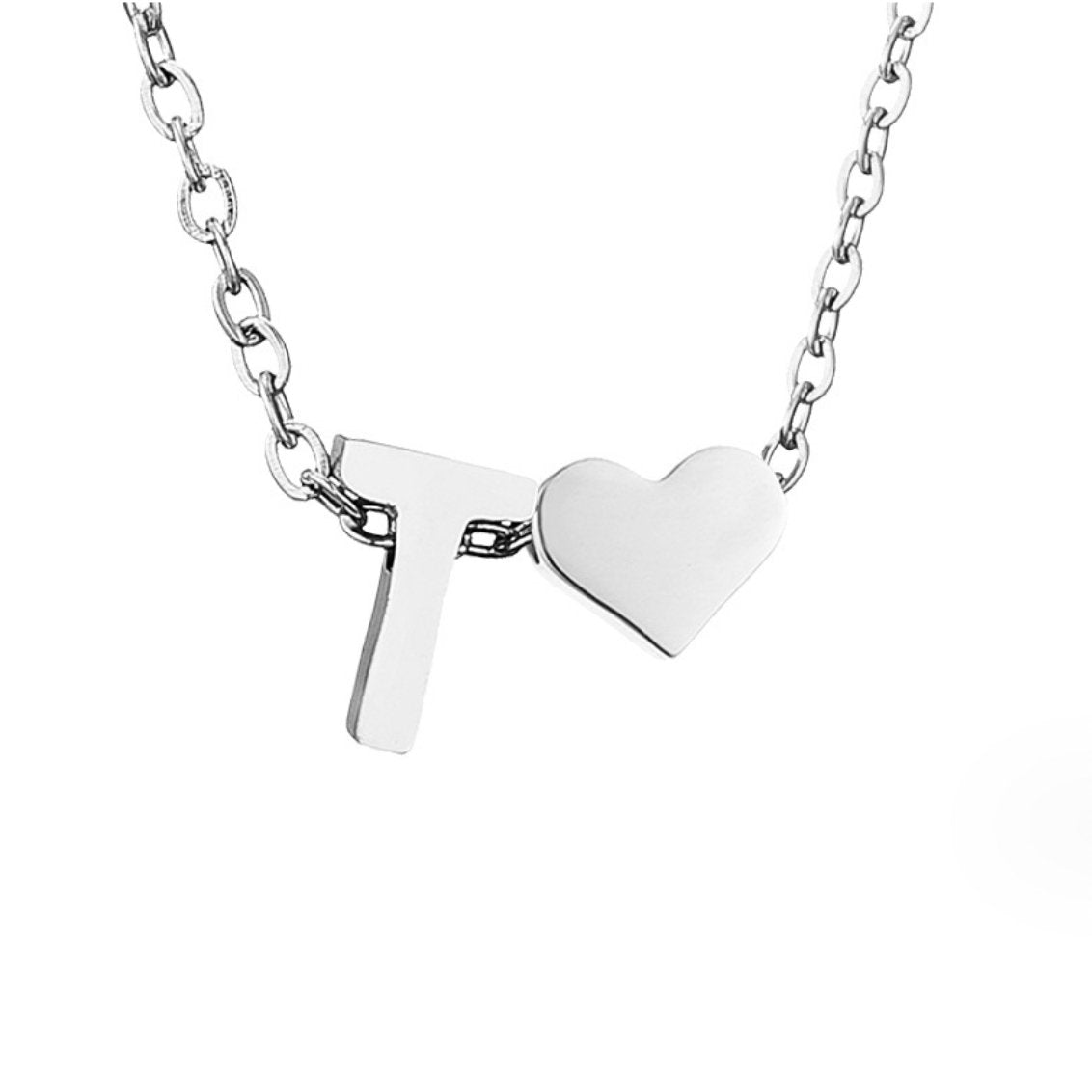 Collana in argento con scritta "Forever Love & Letter"