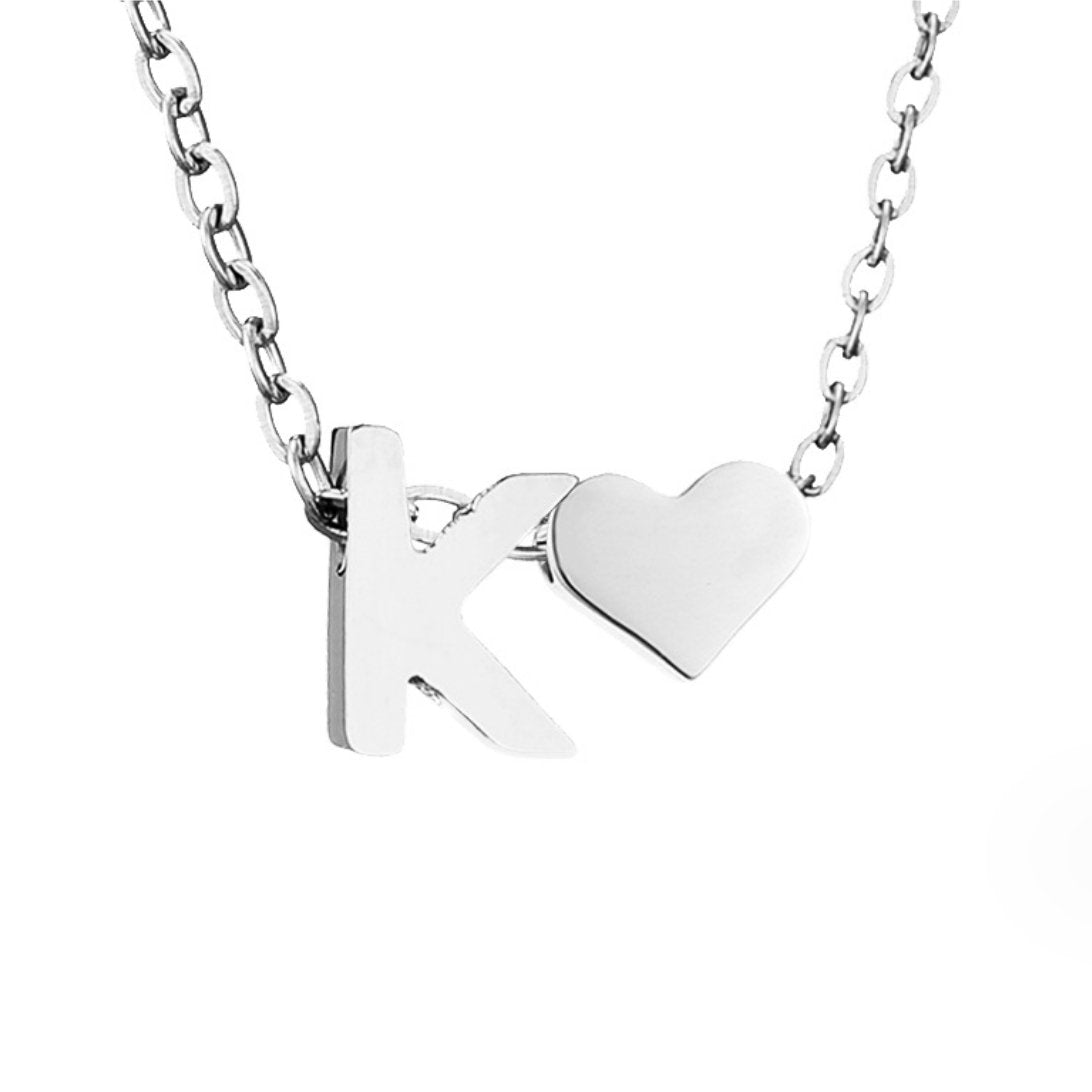 Collana in argento con scritta "Forever Love & Letter"