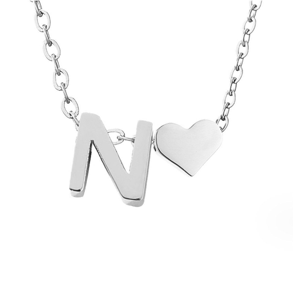 Collana in argento con scritta "Forever Love & Letter"