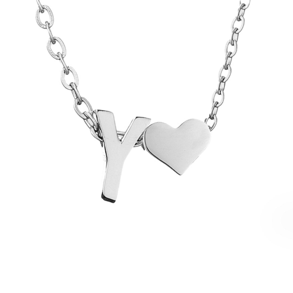 Collana in argento con scritta "Forever Love & Letter"