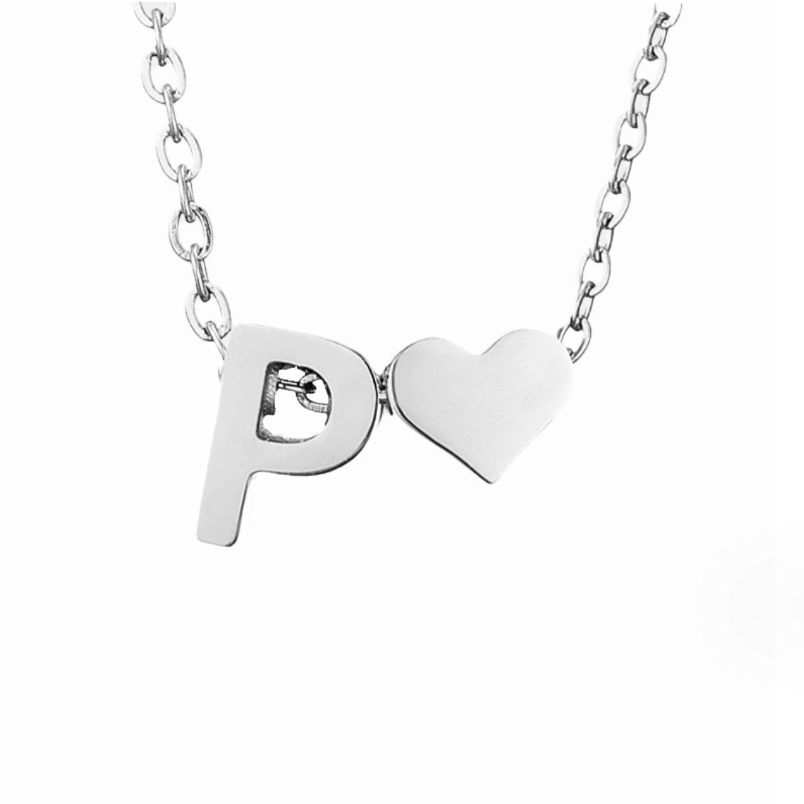 Collana in argento con scritta "Forever Love & Letter"