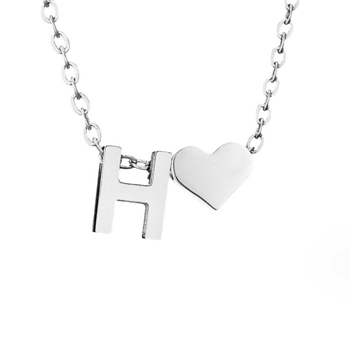 Collana in argento con scritta "Forever Love & Letter"
