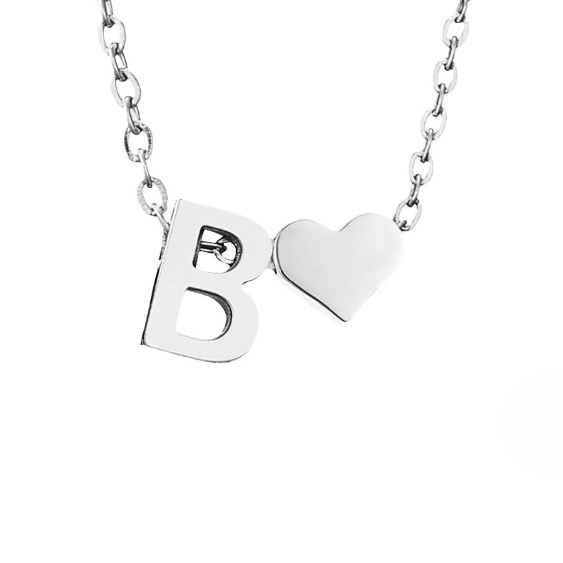 Collana in argento con scritta "Forever Love & Letter"