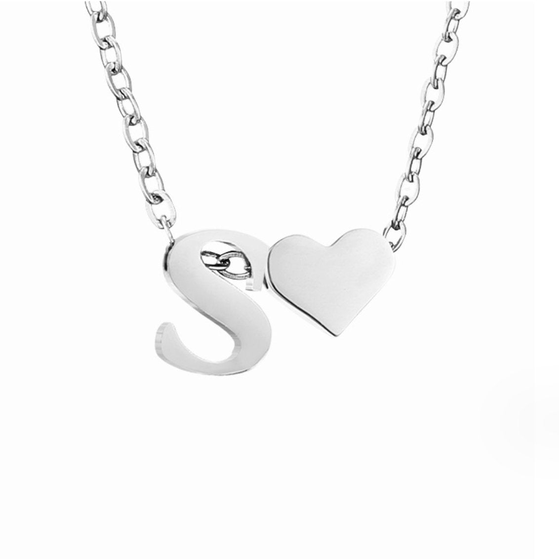 Collana in argento con scritta "Forever Love & Letter"