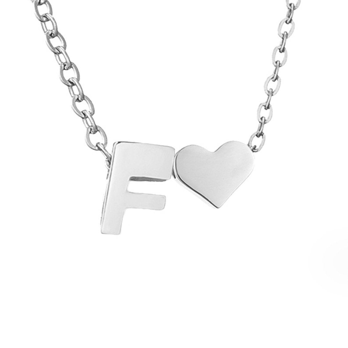 Collana in argento con scritta "Forever Love & Letter"