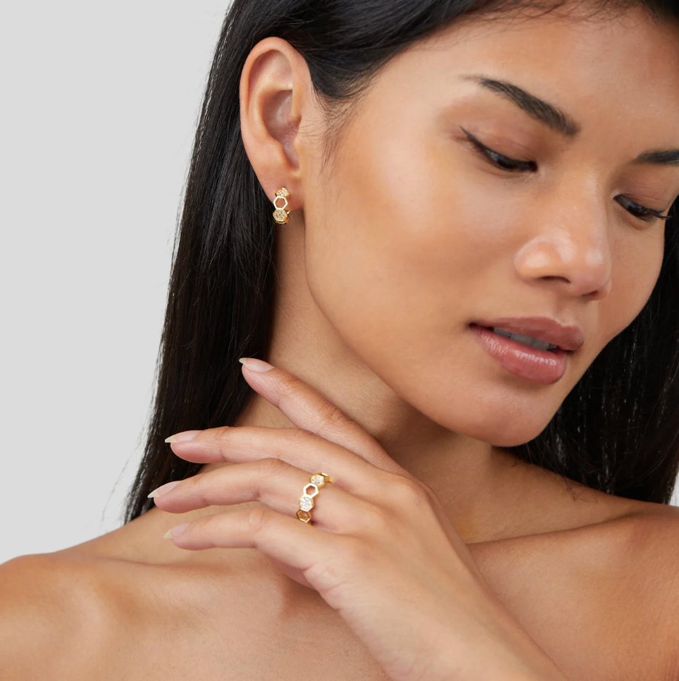 Ape - Anello in oro e cristallo