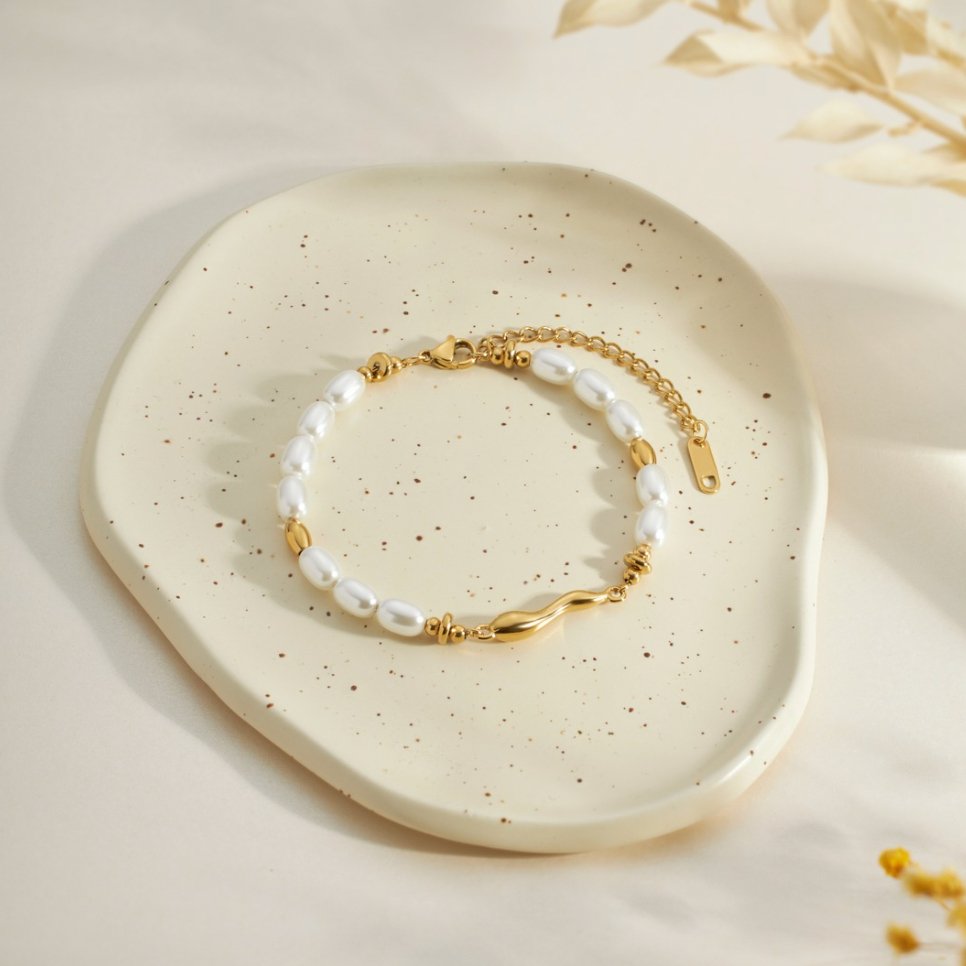 Braccialetto di perle d'acqua dolce Lov