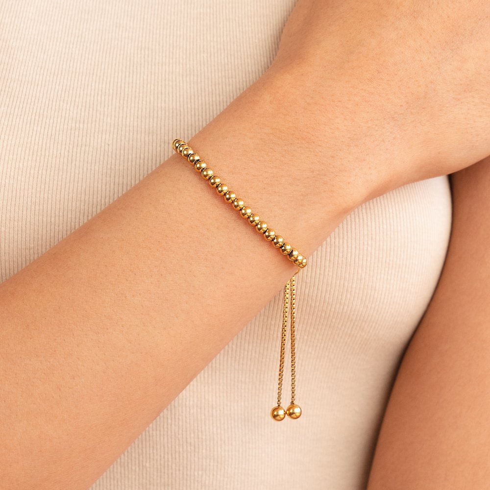 Bracciale in oro con perline Nila