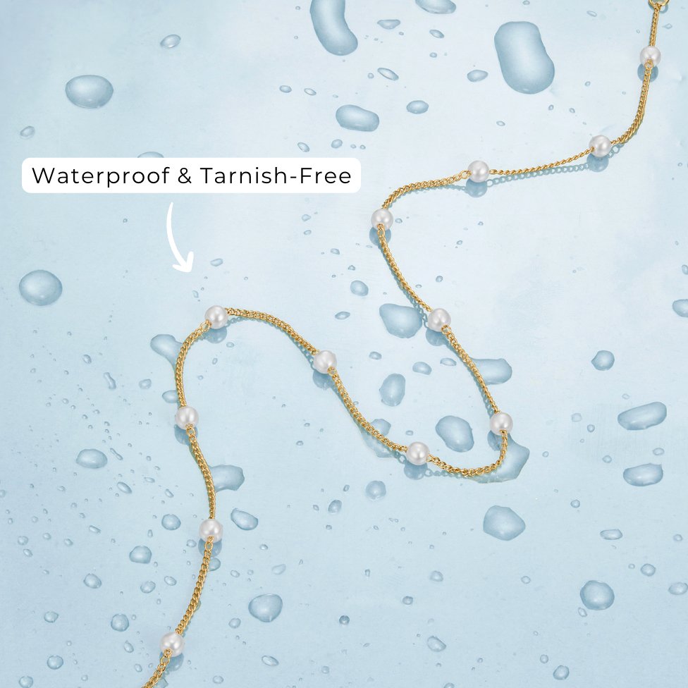 Collana di perle in oro puro