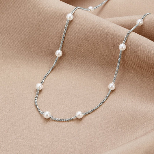 Collana in argento 18 carati con perle Nura