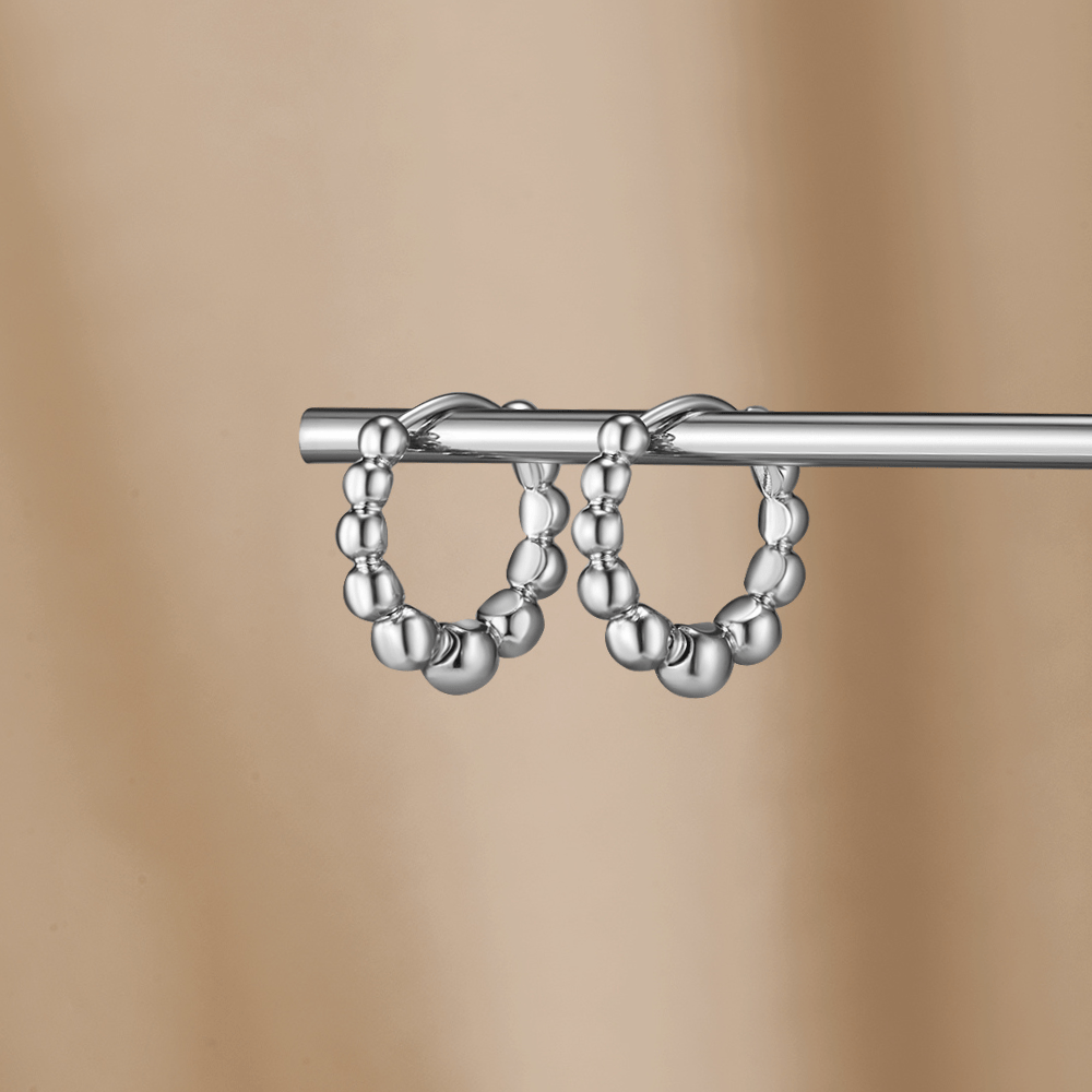 Orecchini a cerchio in argento Roma