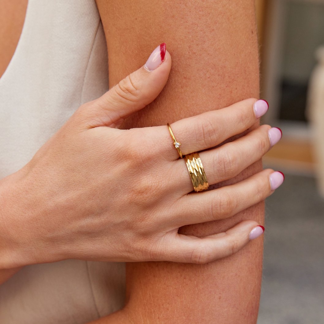 Amore - Anello a forma di cuore di cristallo